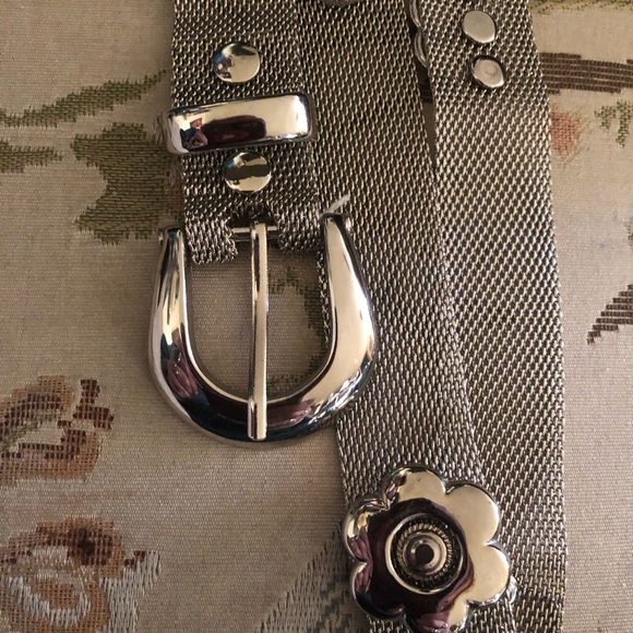 Silver Metal Mesh Daisy Belt - 692 $45 or $40. w/offer - Picture 3 of 4